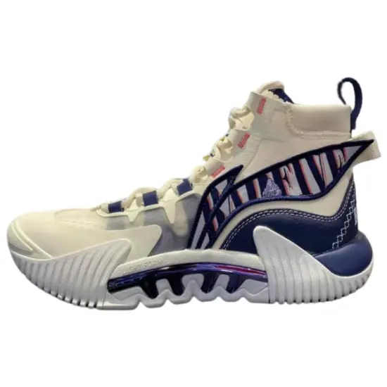 LINING Badfive 2 Basketball Shoes Men High-Top White Blue