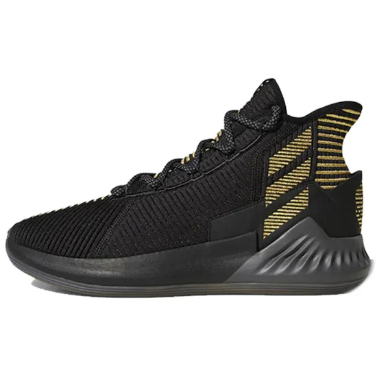 Adidas D Rose 9 Basketball Shoes Men Mid-top Black/Gold