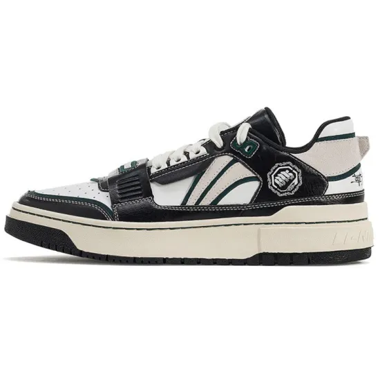 LiNing Rookie Grasses Are All Soldiers Cushioning Anti Slip And Wear Resistant Low Top Basketball Shoes Black White