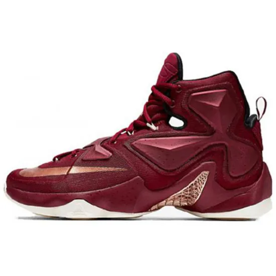 Nike Lebron 13 Basketball Shoes Men High-top Burgundy