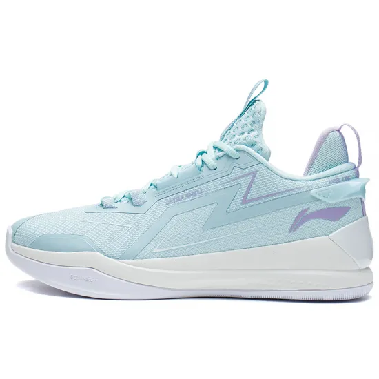 LINING Flash 2.0 Basketball Shoes Men Low-Top Light Ice Blue