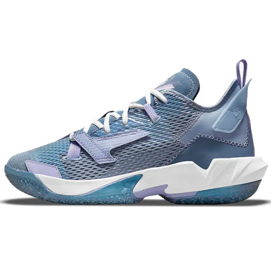 Jordan Why Not Zer0.4 Basketball Shoes Men Low-top White/Royal Blue/Fern Green