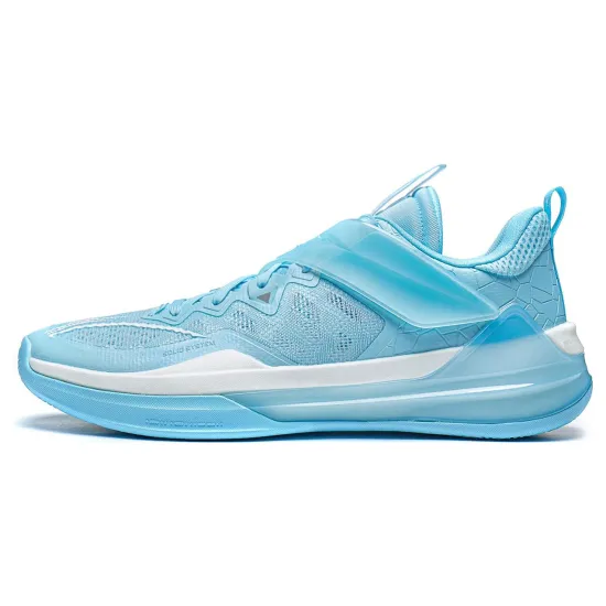 LiNing Liren3 TEAM Cushioning Anti Slip And Wear Resistant Low Top Basketball Shoes Men's Ice Cool Blue