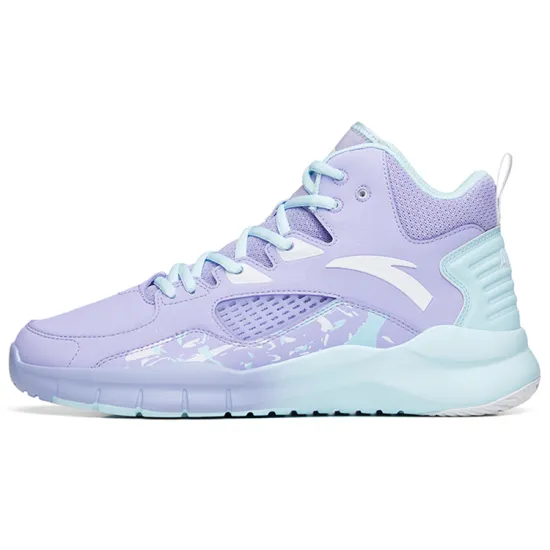 ANTA Star Trail 4 Basketball Shoes Men High Top Light Purple/Glacier Blue