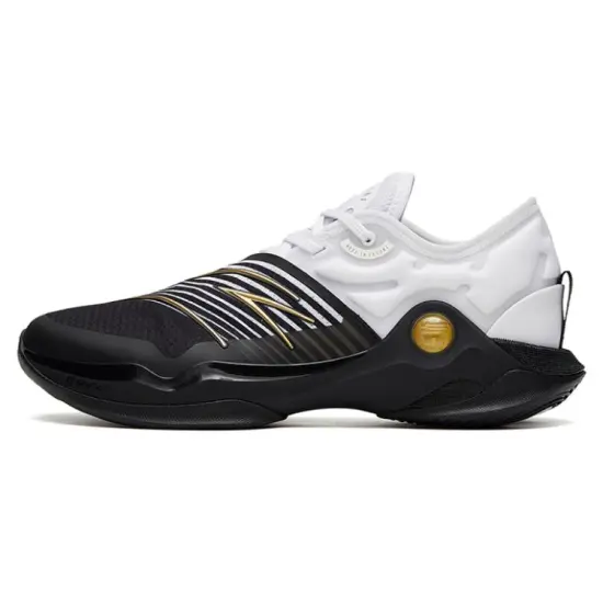 ANTA Skyline 1 Basketball Shoes Men Low-Top White Black/Gold