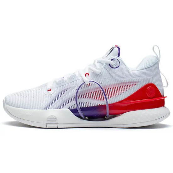 LINING Speed 8 Basketball Shoes Men Low-Top Standard White