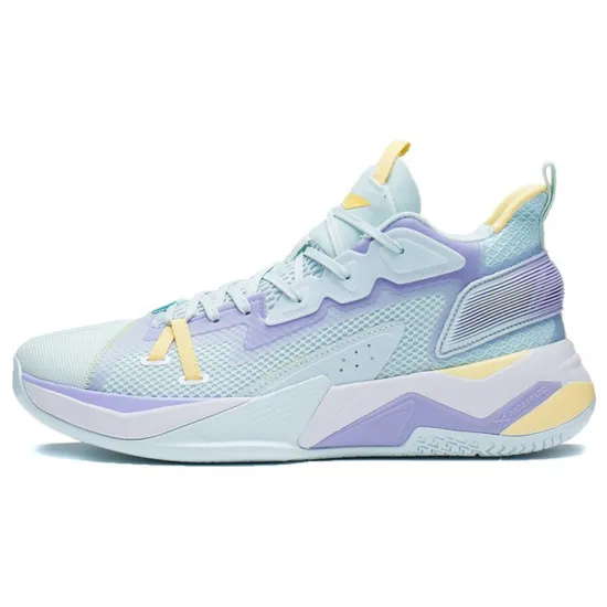 LINING Fighting Falcon Basketball Shoes Men Low-Top Thin Bowl Blue/Purple