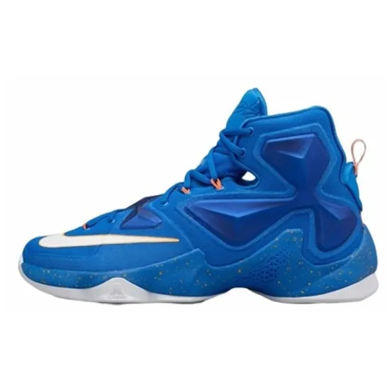 Nike Lebron 13 Basketball Shoes Men High-top Blue/white/orange/laser Orange