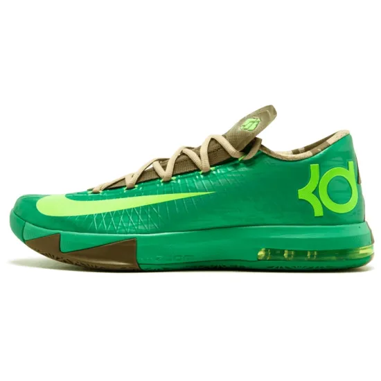 Nike KD 6 Basketball Shoes Men Low-top Gamma Green/bright Lime/linen/proto-brown