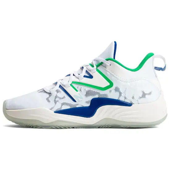 New Balance 2WY Basketball Shoes Unisex Mid-top White/Blue/Green