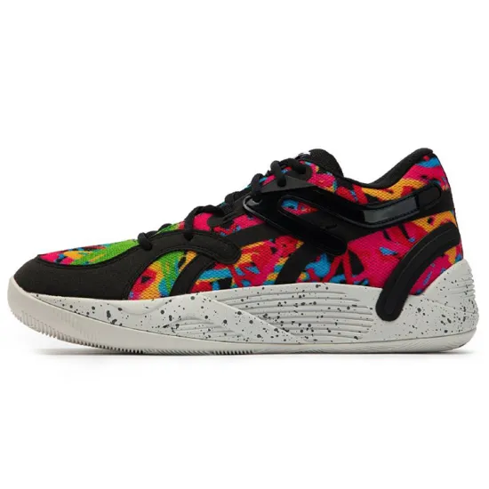 PUMA Trc Blaze Basketball Shoes Unisex Low-top Black/Red/Blue