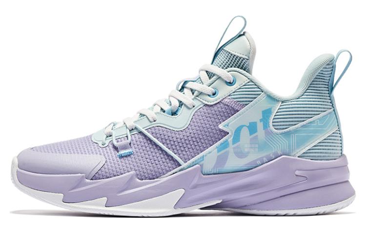 Jordan Shadow 4.0 shock-absorbing anti-slip wear-resistant wrapping support low-top basketball shoes men's purple blue