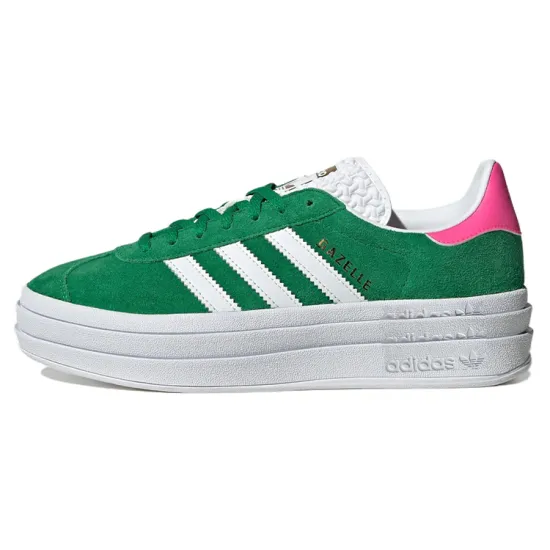 Adidas Gazelle Bold Green Lucid Pink Women's