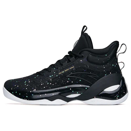 ANTA KT7 Basketball Shoes Men High-Top Black White