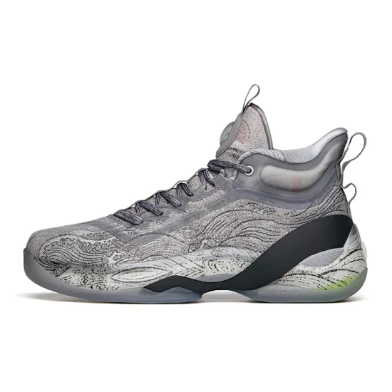 ANTA KT7 Basketball Shoes Men High-Top Gray Black