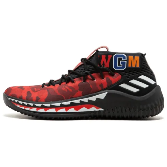 Adidas Dame 4 A Bathing Ape Red