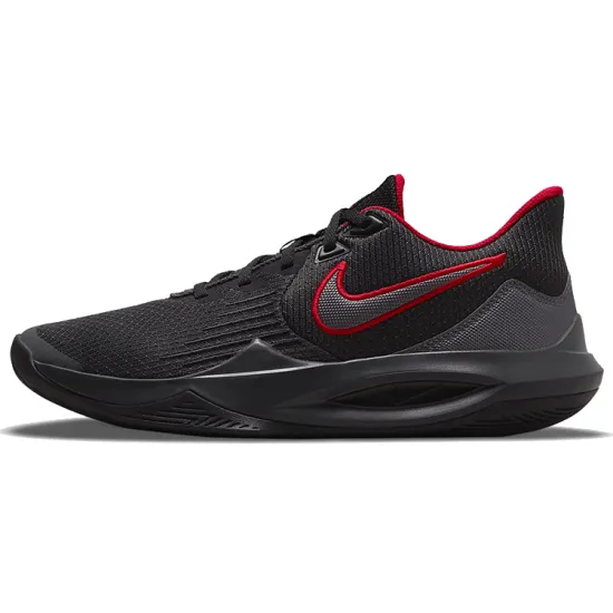 Nike Precision 5 Basketball Shoes Men Low-top Black/Red