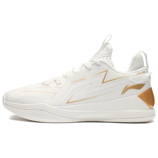 LINING Flash 2.0 Basketball Shoes Men Low-Top Mist White