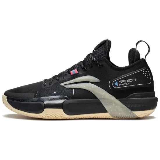 LINING Speed 9 Premium Basketball Shoes Men Low-Top Black