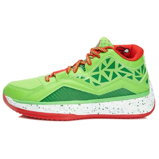 LINING Wade Fission 2.5 Basketball Shoes Unisex Mid-Top Green/Red