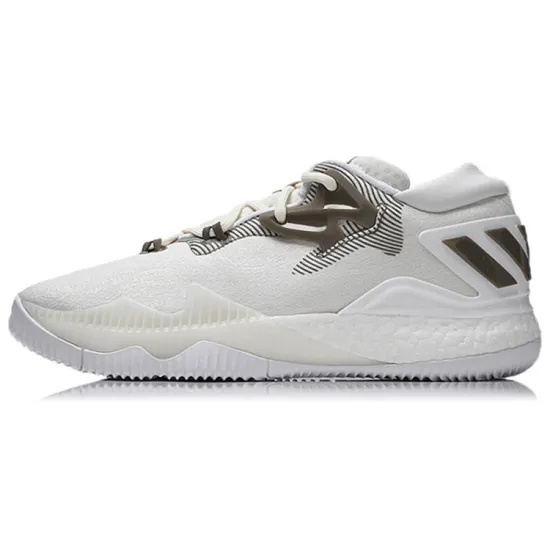 Adidas Crazylight Boost Basketball Shoes Men Low-top Bright White/brown