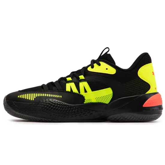 PUMA Court Rider 2.0 Basketball Shoes Men Low-top Black/yellow