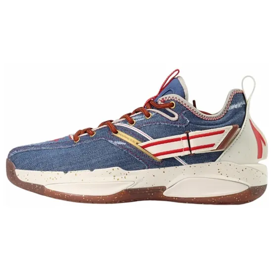 ANTA GH3 Basketball Shoes Men Low-Top Denim Blue/White/Red