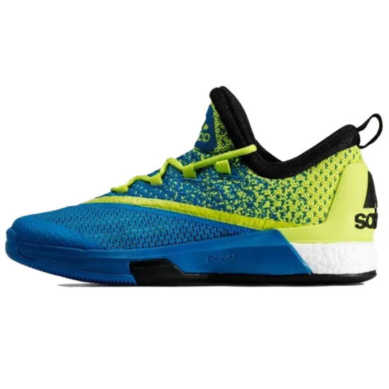 Adidas Crazylight Boost Basketball Shoes Men Low-top Blue/yellow