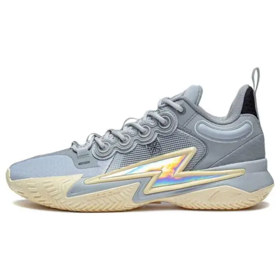 LINING Son Of Flash Basketball Shoes Men Low-Top Gray