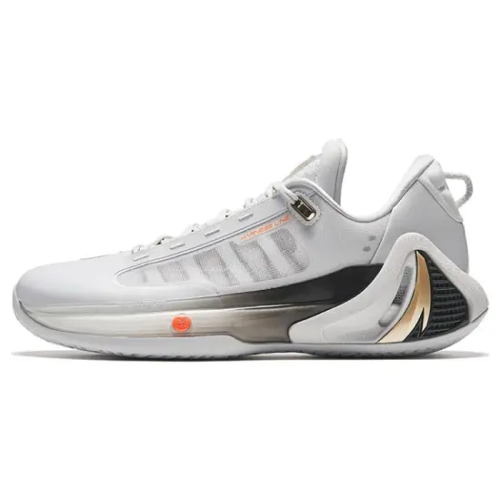 ANTA GH4 Basketball Shoes Men Low-Top Sand Grain Gray/Castle Gray