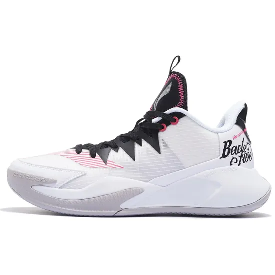 LINING Storm Low Basketball Shoes Men Low Top Standard White/Black