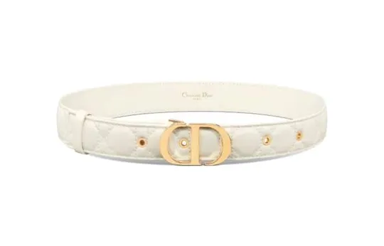 DIOR Cow Leather Belts Women's Ecru