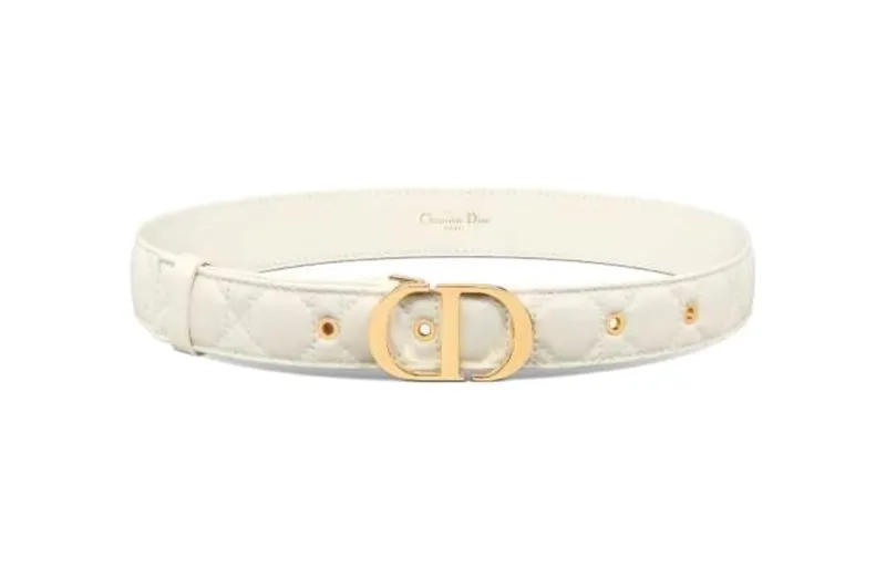 DIOR Cow Leather Belts Women's Ecru