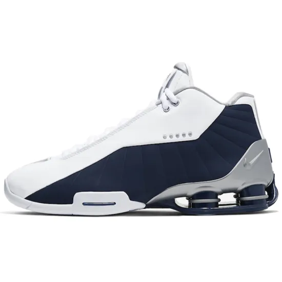 Nike Shox BB4 White Silver Navy