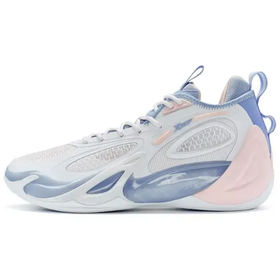 XTEP Battle 2 Generations Basketball Shoes Men Low-Top White Purple/Pink