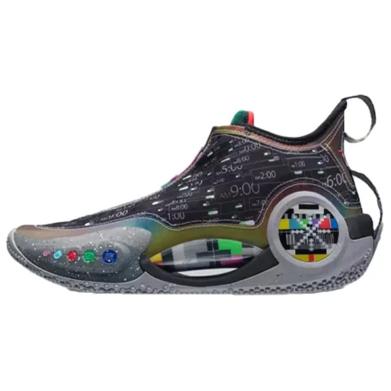LINING WOW 9 Basketball Shoes Men Low-Top Black/Multicolor