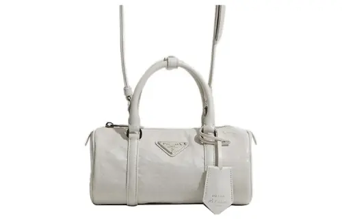 PRADA Leather Shoulder Bag, Crossbody Bag, Handbag Regular Women's White