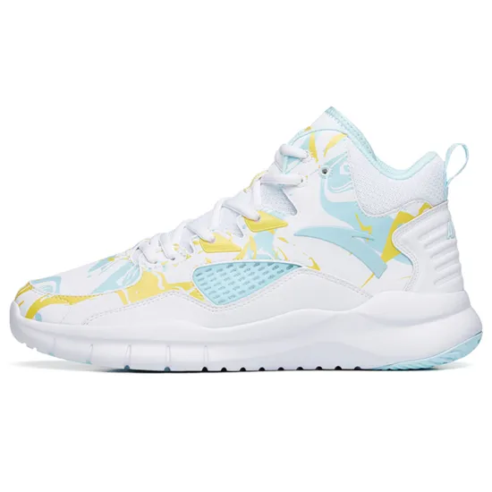 ANTA Star Trail 4 Basketball Shoes Men High Top White/Glacier Blue