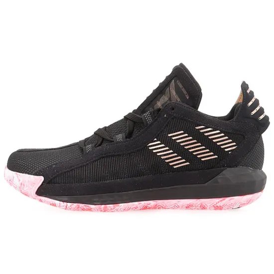 Adidas D Lillard 6 Basketball Shoes Unisex Mid-top Black/Pink/Gold