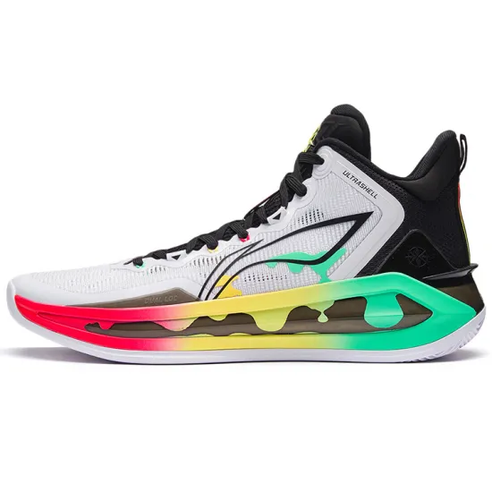 LINING Liren 3 Basketball Shoes Men High-Top White, Black, Red/Yellow/Green