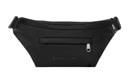 Burberry Leather Fanny Pack Men's Black