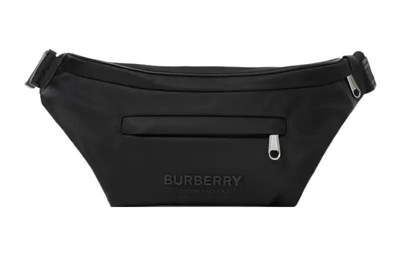 Burberry Leather Fanny Pack Men's Black