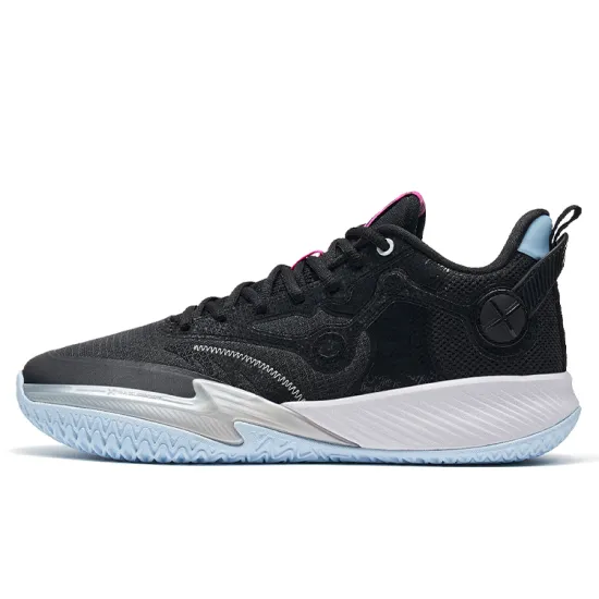 XTEP Lin Storm 2 Generation Basketball Shoes Men Low-Top Black Blue