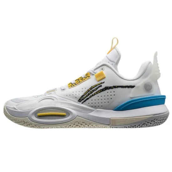 LiNing All City 10 Wade All City 10 Test Slip Resistant Cushioning Wear Resistant Low Top Basketball Shoes White