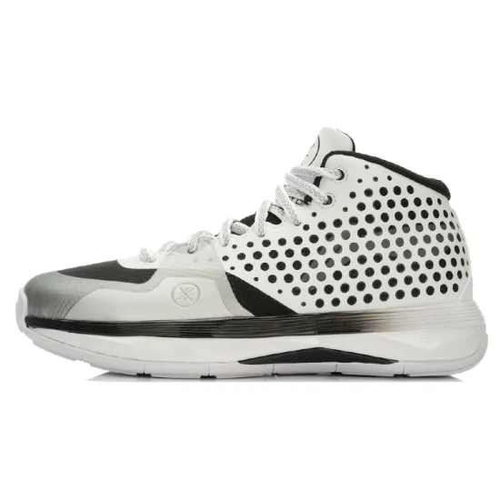 LINING Wade ALLDAY Basketball Shoes Unisex Mid-Top Black White
