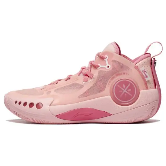 LINING Shadow 3 Basketball Shoes Men Mid-Top Pink
