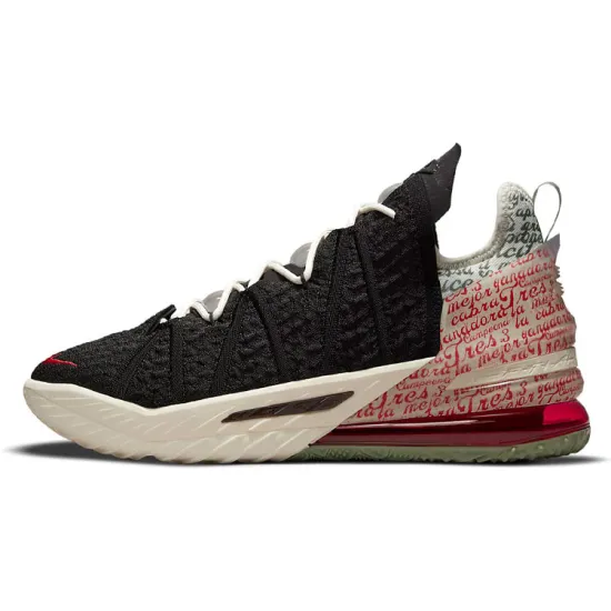 Nike Lebron 18 Basketball Shoes Unisex Low-top Black/Red