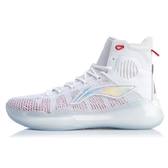LINING YuShuai 13 Boom Basketball Shoes Men High-Top White/Red