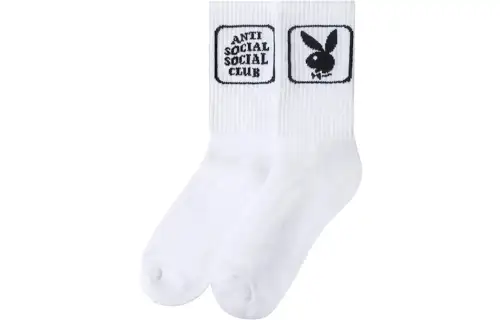 ANTI SOCIAL SOCIAL CLUB SS23 Letter Image Printed Thigh Socks Men's White