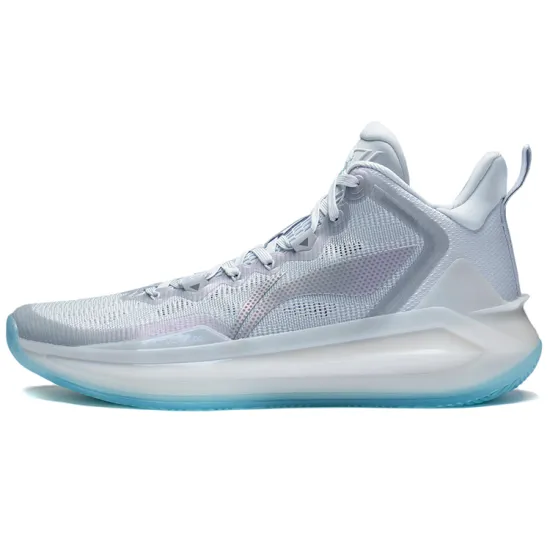 LINING Liren 3 Basketball Shoes Men Mid-Top Light Frost Blue